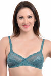 Lovable All Over Lace Seamed Wirefree Bra- Turquoise — thumbnail 4