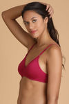 Lovable Cotton Essentials Wirefree Bra- Dark Pink — thumbnail 3