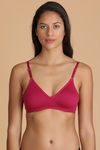 Lovable Cotton Essentials Wirefree Bra- Dark Pink — thumbnail 4
