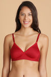 Lovable Seamless Crossover Wirefree Bra- Red — thumbnail 4