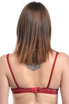 Lovable All Over Scallop Lace Wirefree Bra- Maroon — thumbnail 2