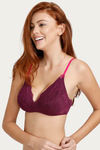Lovable Double Layered Minimiser Bra- Wine — thumbnail 2