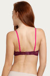 Lovable Double Layered Minimiser Bra- Wine — thumbnail 3