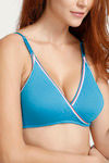 Lovable Double Layered Wirefree Bra- Blue — thumbnail 5