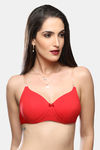 Lovable Padded Wirefree Full Coverage With Extra Soft Cups Natural Lift Backless Bra  - Red — thumbnail 1