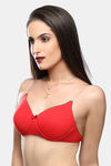Lovable Padded Wirefree Full Coverage With Extra Soft Cups Natural Lift Backless Bra  - Red — thumbnail 2