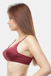 Lovable Padded Wirefree T-Shirt Bra - Maroon — thumbnail 2