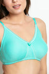 Zivame Essentials Single Layered Non Wired 3/4th Coverage T-Shirt Bra - Aqua Sky — thumbnail 4