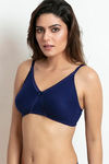 Zivame Essentials Single Layered Non Wired 3/4th Coverage T-Shirt Bra - Blue Ribbon — thumbnail 3
