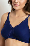 Zivame Essentials Single Layered Non Wired 3/4th Coverage T-Shirt Bra - Blue Ribbon — thumbnail 4