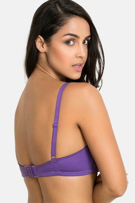 Zivame Essentials Single Layered Non Wired 3/4th Coverage T-Shirt Bra - Deep Lavender — image 2