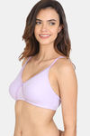 Zivame Essentials Double Layered Non Wired Full Coverage T-Shirt Bra - Lavendula2 — thumbnail 3