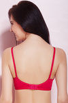 Rosaline Shrink Proof Soft Cotton Bottom Shaper Panel True Support Bra- Carmine Red — thumbnail 2