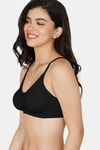 Zivame Essentials Double Layered Non Wired Full Coverage T-Shirt Bra - Anthracite — thumbnail 3