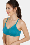 Zivame Essentials Double Layered Non Wired Full Coverage T-Shirt Bra - Biscay Bay — thumbnail 4