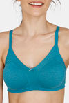 Zivame Essentials Double Layered Non Wired Full Coverage T-Shirt Bra - Biscay Bay — thumbnail 5