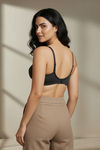Zivame Essentials Double Layered Non Wired Full Coverage T-Shirt Bra - Black — thumbnail 4