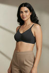 Zivame Essentials Double Layered Non Wired Full Coverage T-Shirt Bra - Black — thumbnail 5
