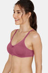 Zivame Essentials Double Layered Non Wired Full Coverage T-Shirt Bra - Raspberry Radiance — thumbnail 4