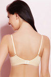 Rosaline Full Coverage Cut n Sew Cotton Lace Bra- Beige — thumbnail 2