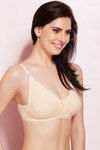 Rosaline Full Coverage Cut n Sew Cotton Lace Bra- Beige — thumbnail 4