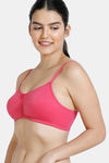 Zivame Essentials Double Layered Non Wired Full Coverage Bra - Carmine — thumbnail 3