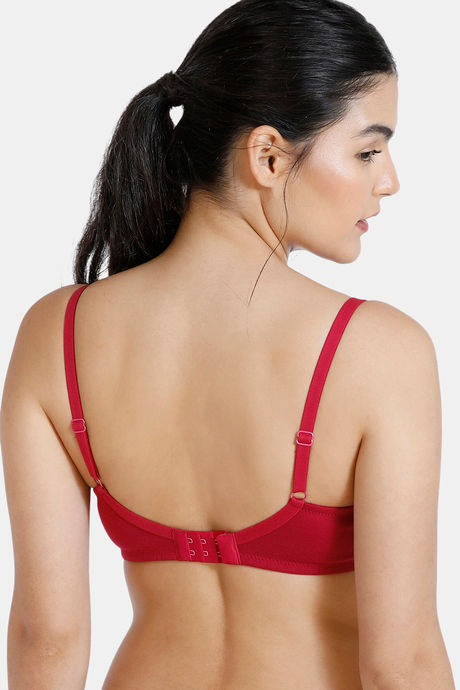 

Rosaline Double Layered Wirefree Bra Red, Reds