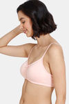 Zivame Essentials Double Layered Non Wired Full Coverage Bra - Peach Pearl — thumbnail 4