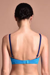 Rosaline Essentials Double Layered Non Wired Full Coverage Bra - Turquoise Blue — thumbnail 2