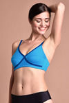 Rosaline Essentials Double Layered Non Wired Full Coverage Bra - Turquoise Blue — thumbnail 4
