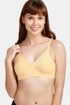 Rosaline All Day Comfort Full Coverage Crossover Style Bra- Skin — thumbnail 1