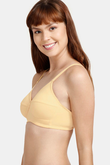 Rosaline All Day Comfort Full Coverage Crossover Style Bra- Skin — image 3