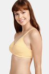 Rosaline All Day Comfort Full Coverage Crossover Style Bra- Skin — thumbnail 3