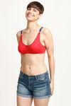 Rosaline Essentials Single Layered Non Wired 3/4th Coverage Bra - Red — thumbnail 5