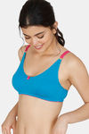 Rosaline Essentials Single Layered Non Wired 3/4th Coverage Bra - Turquoise — thumbnail 3