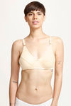 Rosaline Essentials Single Layered Non Wired Full Coverage Bra - Beige — thumbnail 1