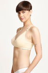 Rosaline Essentials Single Layered Non Wired Full Coverage Bra - Beige — thumbnail 2