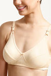 Rosaline Essentials Single Layered Non Wired Full Coverage Bra - Beige — thumbnail 4