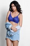 Zivame True Curv Double Layered Non Wired 3/4th Coverage Sag Lift Bra-Mazarine Blue — thumbnail 4