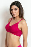 Zivame True Curv Double Layered Non Wired 3/4th Coverage Sag Lift Bra - Red — thumbnail 2