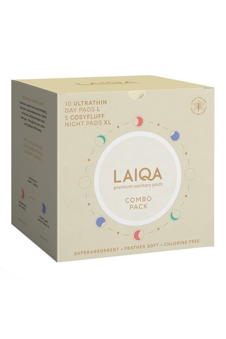 LAIQA Premium Sanitary Pads Combo Pack (Day Pads 10's + Night Pads 5's) — image 4