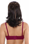 Lovable Clean Finish Padded Wired T-Shirt Bra- Burgundy — thumbnail 2