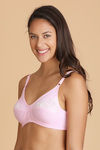 Lovable Single Layered WireFree Full Coverage Bra- Pink — thumbnail 3