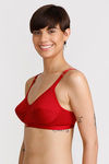 Lovable Single Layered Shaping Wirefree Bra- Maroon — thumbnail 3