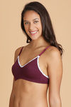 Lovable Double Layered Wirefree Full Coverage Bra- Maroon — thumbnail 3