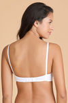 Lovable Double Layered Seamless Crossover Wirefree Bra- White — thumbnail 3
