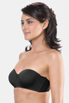 Lovable Lightly Padded Underwired Strapless Bra- Black — thumbnail 2