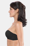 Lovable Lightly Padded Underwired Strapless Bra- Black — thumbnail 3