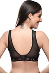 Lovable Medium Impact Sports Bra - Black N Pink — thumbnail 2