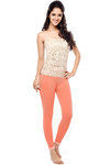 Zivame PowerStretch Toning Denim finished Leggings-Red — thumbnail 2